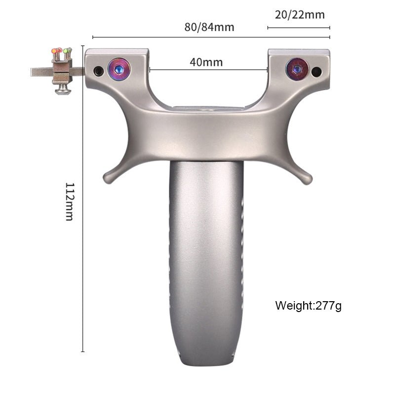 Outdoor sports hunting slingshot titanium alloy slingshot powerful flat rubber band precision slingshot outdoor sports - INDIAN SLINGSHOT