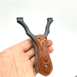 Pass The Security Check Stainless Steel Folding Portable Bow Flat Rubber Band Metalware Powerful Slingshot Catapult Shooting - INDIAN SLINGSHOT