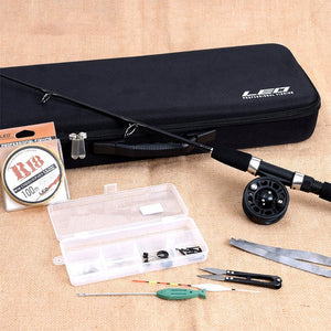 PIAOYU 80cm hight quality black solid ice fishing rod reel set - INDIAN SLINGSHOT