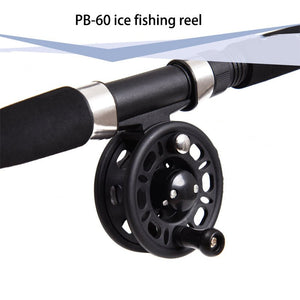 PIAOYU 80cm hight quality black solid ice fishing rod reel set - INDIAN SLINGSHOT