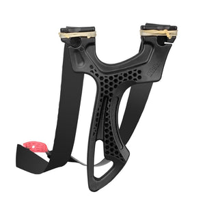 Pocket Archer Crooked Handle Traditional Bow High-precision Big Power Round Leather Flat Rubber Band Double Used Slingshot - INDIAN SLINGSHOT