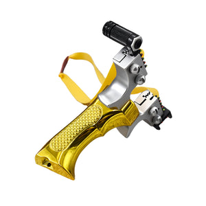 Gray New Strong Anti-Slip Design Double Screw Resin Slingshot For Outdoor Target Shooting Catapult MARKSMAN