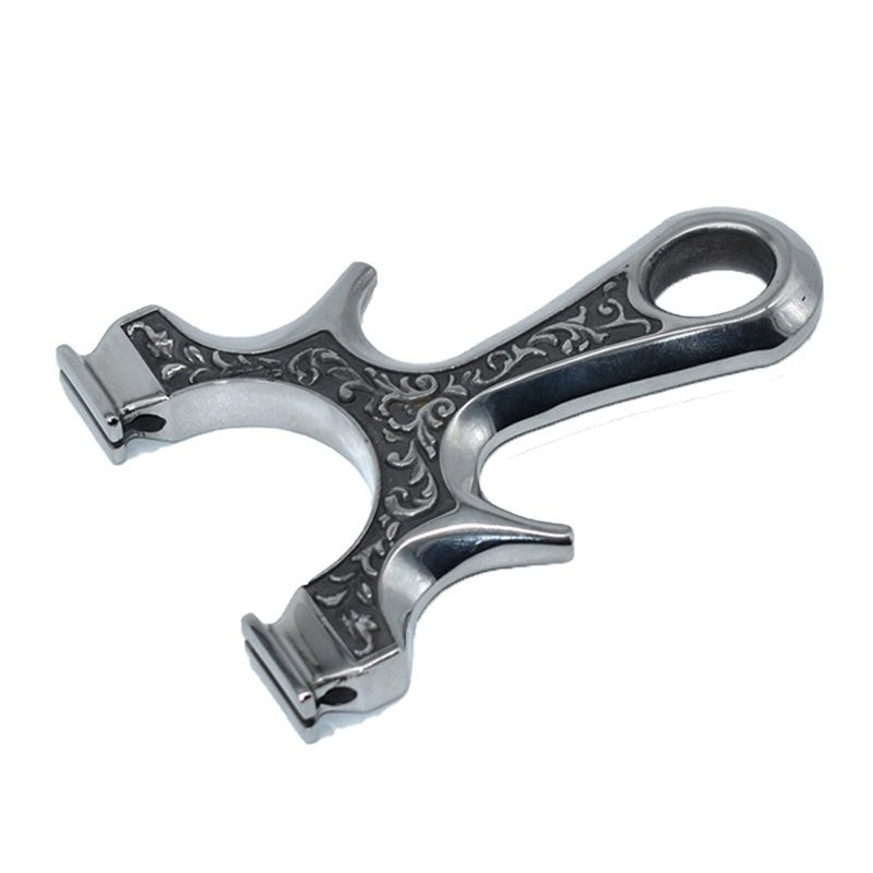 Light Slate Gray Black Metal High Quality Stainless Steel Slingshot MARKSMAN