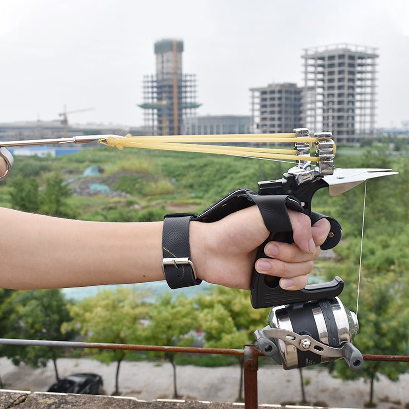 Powerful slingshot set with rubber band mud pellets for outdoor hunting and shooting fish - INDIAN SLINGSHOT