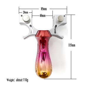 Red and yellow gradient Resin Slingshot Shoot Hunting With Flat Rubber Band Shooting slingshot - INDIAN SLINGSHOT