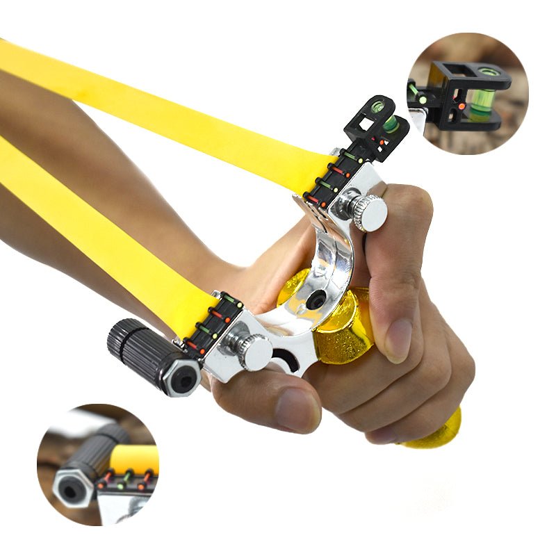 Dim Gray Portable Resin Strong Fiber Material Slingshot For Outdoor Target Shooting And Fishing MARKSMAN