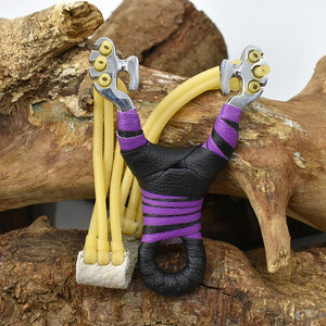 Sanka Rubber Band Stainless Steel Slingshot Outdoor Shooting Hunting Slingshot With Rubber Band Sling shot - INDIAN SLINGSHOT