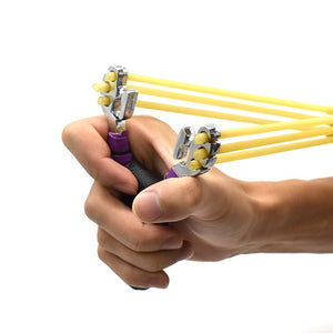 Sanka Rubber Band Stainless Steel Slingshot Outdoor Shooting Hunting Slingshot With Rubber Band Sling shot - INDIAN SLINGSHOT