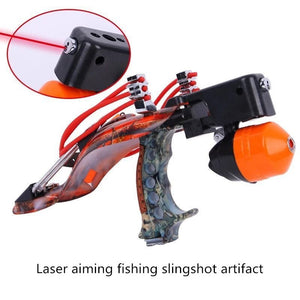 Shooting Fish Slingshot Outdoor Fish Dart Outdoor Fishing Hunting Fishing Tool Launch ABS Material Laser Aiming Slingshot - INDIAN SLINGSHOT