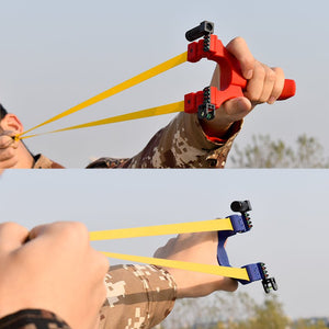 Slingshot High Intensity Accurate Aiming Red And Blue Slingshot for Adult Outdoor Hunting Fish Shooting resin Slingshot - INDIAN SLINGSHOT