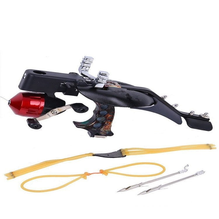 Dark Slate Gray Powerful Fishing Slingshot with Laser and LED Tourch Light Stainless Steel high-end Catapult MARKSMAN