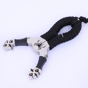 Slingshot Spider Double Card Ball Slingshot Precision Powerful Stainless Steel 304 Wire Cutting Outdoor Target Shooting Slingshot - INDIAN SLINGSHOT