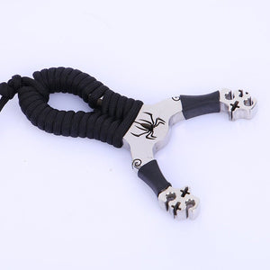 Slingshot Spider Double Card Ball Slingshot Precision Powerful Stainless Steel 304 Wire Cutting Outdoor Target Shooting Slingshot - INDIAN SLINGSHOT