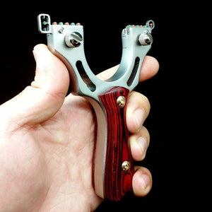 Gray Slingshot Straight Traditional Fast Pressing Accuracy Oblique Grip Estimated Bow Slingshot Catapult MARKSMAN