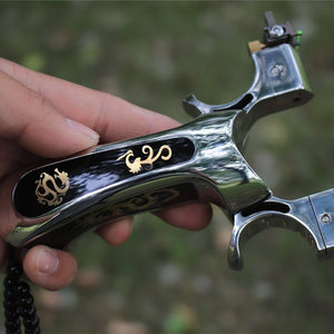 Stainless Steel 98K Slingshot Control Technology Outdoor Flat Rubber Band Target Shooting Catapult Slingshot High Quality - INDIAN SLINGSHOT