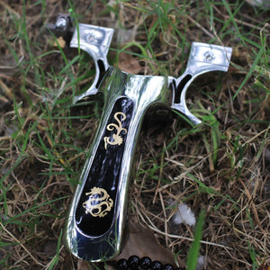 Stainless Steel 98K Slingshot Control Technology Outdoor Flat Rubber Band Target Shooting Catapult Slingshot High Quality - INDIAN SLINGSHOT