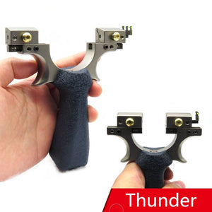 Dark Slate Gray Stainless Steel Aluminum Handle Fast Pressing Head Thunder Removable Bow Door Slingshot MARKSMAN