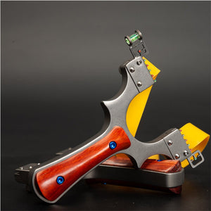 Stainless Steel Brand New 304 Wire Cut Solid Wood Large Support Precision Slingshot Flat Leather Fast Pressing Outdoor Shooting - INDIAN SLINGSHOT