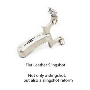 Stainless Steel Generation High-End Flat Rubber Band Aviation Aluminum Handle Outdoor Target Shooting Competitive Catapult Slingshot - INDIAN SLINGSHOT