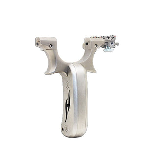 Stainless Steel Generation High-End Flat Rubber Band Aviation Aluminum Handle Outdoor Target Shooting Competitive Catapult Slingshot - INDIAN SLINGSHOT