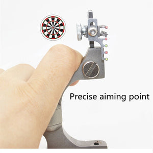 Stainless Steel Generation High-End Flat Rubber Band Aviation Aluminum Handle Outdoor Target Shooting Competitive Catapult Slingshot - INDIAN SLINGSHOT