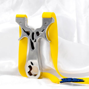 Stainless steel powerful slingshot for outdoor hunting and shooting fish Practical slingshot - INDIAN SLINGSHOT