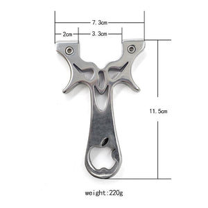 Stainless steel powerful slingshot for outdoor hunting and shooting fish Practical slingshot - INDIAN SLINGSHOT