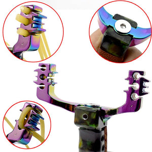 strong multifunctional fish shooting slingshot set with rubber band outdoor hunting slingshot set - INDIAN SLINGSHOT