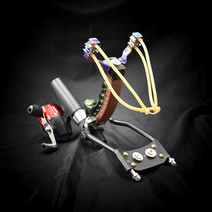 strong multifunctional fish shooting slingshot set with rubber band outdoor hunting slingshot set - INDIAN SLINGSHOT