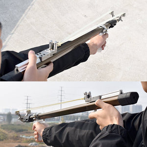 strong slingshot long range fish shooting slingshot outdoor hunting long rod slingshot with rubber band - INDIAN SLINGSHOT
