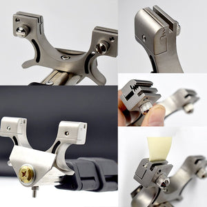 Telescopic long rod slingshot stainless steel powerful slingshot fish shooting and hunting slingshot - INDIAN SLINGSHOT