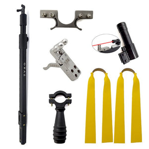 Telescopic Slingshot Straight Rod High Power Precision Red and Green Laser Catapult Used for Fishing Outdoor Hunting Shooting - INDIAN SLINGSHOT