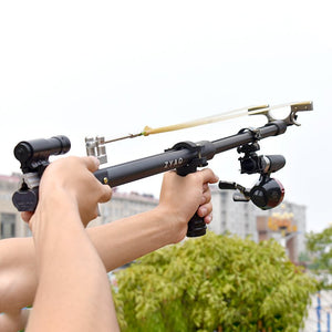 Telescopic Slingshots Straight Rod High Power Precision Red Laser Catapult Used for Fishing Outdoor Hunting Shooting - INDIAN SLINGSHOT