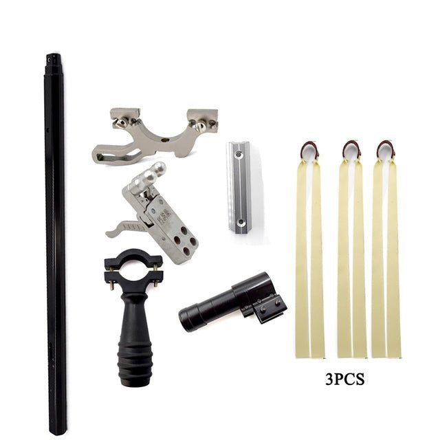 Light Gray LR1 Long Rod Slingshot With Laser Light MARKSMAN