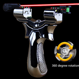 The New 98K Infrared Laser Rotating Flat Rubber Band Group Free Binding Fast Compression Outdoor Sports Big Power Slingshot - INDIAN SLINGSHOT