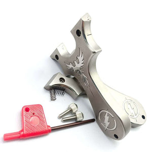The New CNC High-Quality Stainless Steel Wire Cutting Can Be Customized For Outdoor Sports Rubber Band Toy Slingshots - INDIAN SLINGSHOT