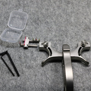 The new powerful stainless steel high-quality aiming precision slingshot flat leather rubber band unique style Outdoor sports - INDIAN SLINGSHOT