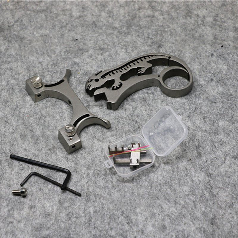 The new powerful stainless steel high-quality aiming precision slingshot flat leather rubber band unique style Outdoor sports - INDIAN SLINGSHOT