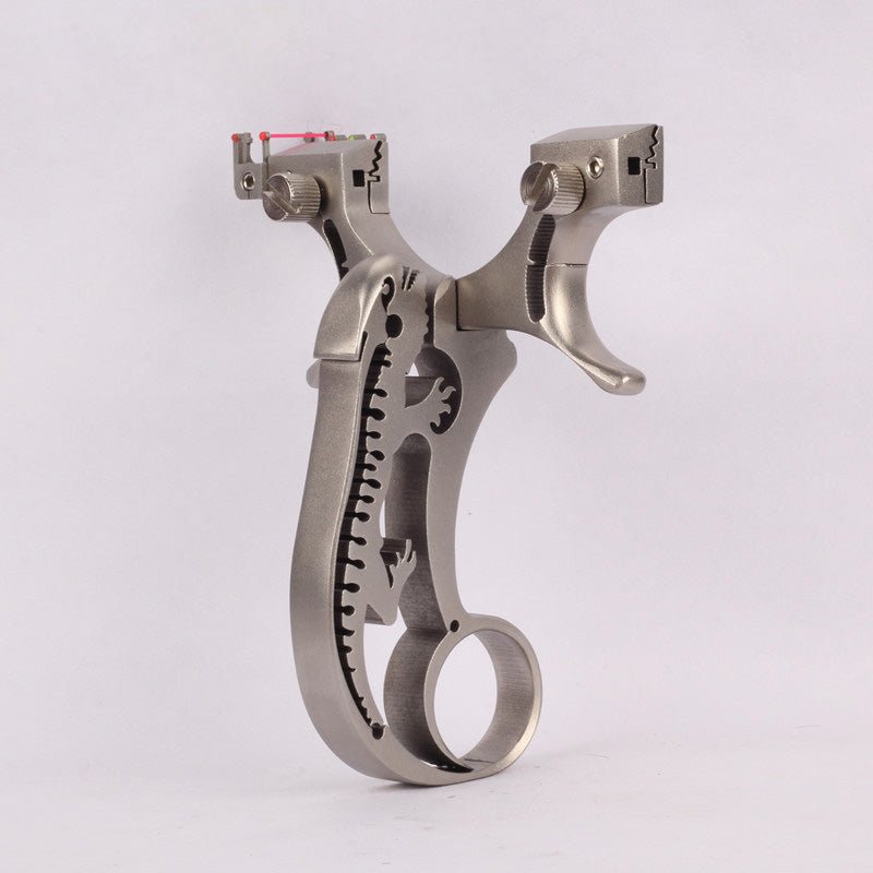 The new powerful stainless steel high-quality aiming precision slingshot flat leather rubber band unique style Outdoor sports - INDIAN SLINGSHOT