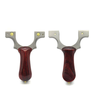 The New Titanium Alloy Foldable Slingshot Flat Leather Fast Pressure Free Tie Bow Portable Pocket Slingshot Outdoor Catapult - INDIAN SLINGSHOT