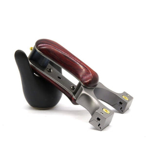 The New Titanium Alloy Foldable Slingshot Flat Leather Fast Pressure Free Tie Bow Portable Pocket Slingshot Outdoor Catapult - INDIAN SLINGSHOT