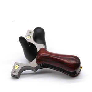 The New Titanium Alloy Foldable Slingshot Flat Leather Fast Pressure Free Tie Bow Portable Pocket Slingshot Outdoor Catapult - INDIAN SLINGSHOT