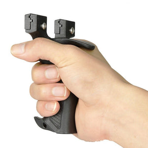 Wheat Thick Handle Wide Head Flat Leather Elastic Double Bow Head Fast Pressure Slingshot Outdoor Support Head Powerful Catapult Toys SLINGSTER