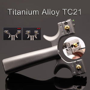 Titanium Alloy Slingshot Precision Outdoor Sports Slingshot Aviation Material Adjustable Sight Accurate Shooting Target Shooting - INDIAN SLINGSHOT