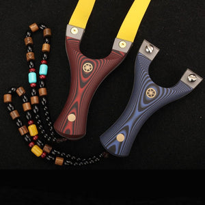 Black Titanium Steel G10 Slingshot Fast Compression No Binding Slingshot No Cracking When Exposed To Water Stainless Steel MARKSMAN