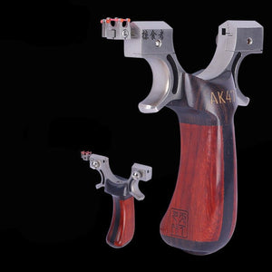 Titanium Steel Rubber Band Slingshot Straight Technology Wood Slingshot CNC Outdoor Target Shooting Slingshot Competition Dedicated - INDIAN SLINGSHOT