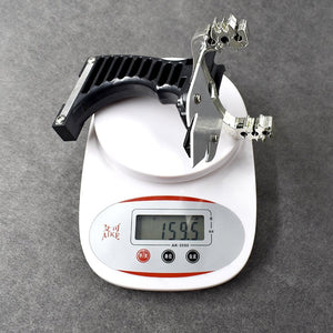 Slate Gray Upgraded Challenger Slingshot Alloy Head Powerful Fish Shooting Slingshot Set with Rubber Band Professional Hunting Catapult