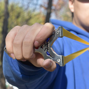 Dark Slate Gray Wire Cut Devil Stainless Steel Slingshot Outdoor Shooting Hunting slingshot shooting toys