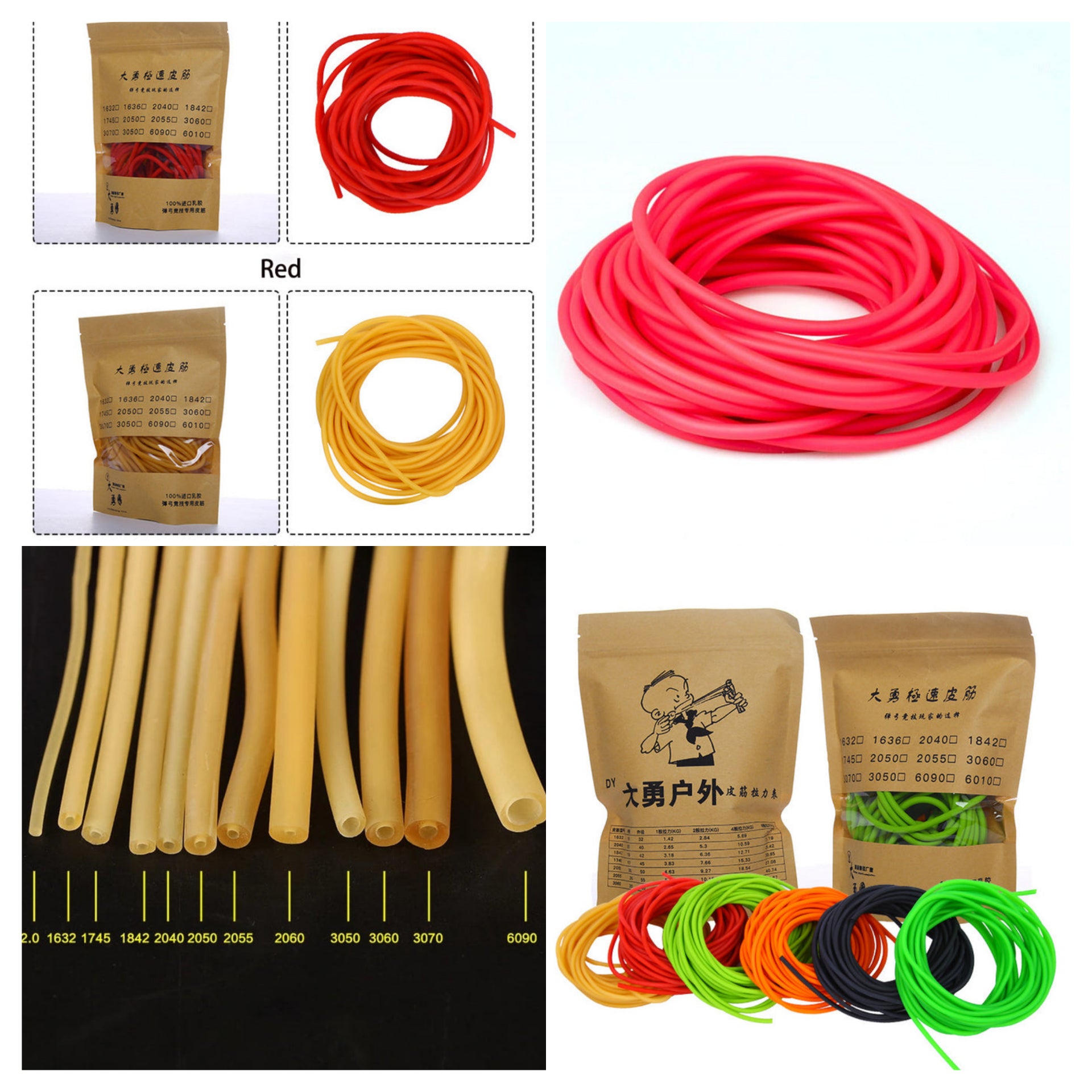Slingshot Round Rubber Tube Band Roll