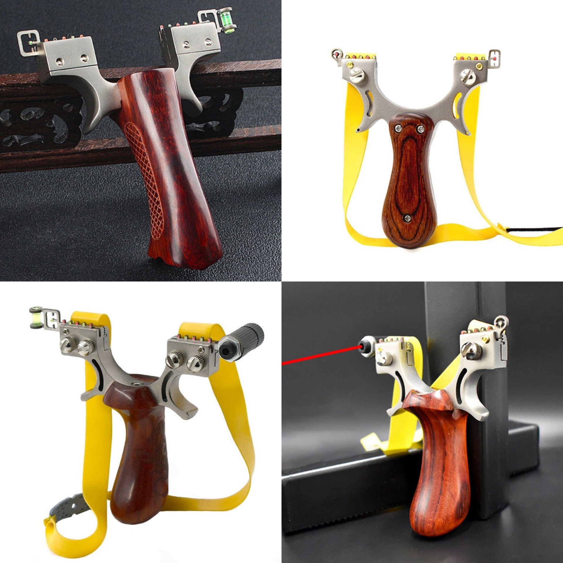 Stainless Steel Wodden Slingshot Catapult Gulel